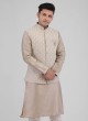 Lucknowi Work Nehru Jacket Suit
